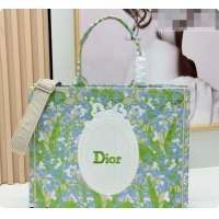 Low Cost Dior Men's Large Book Tote Bag in Multicolor Blue of the Valley Embroidery with Dior Médaillon 0408119 2026