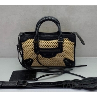 Best Product Balenciaga Weave Le City Small Bag 084669 Beige/Black 2026