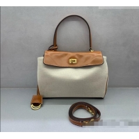 Good Taste Balenciaga Rodeo Small Handbag in Leather/Canvas 78972 Brown/Gold 2026