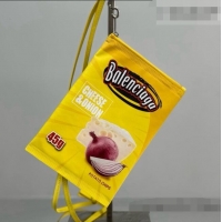 Best Price Balenciaga Smokey BBQ Chips Phone Holder Pouch in glossy calfskin 90831 Yellow 2026