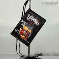 Grade Quality Balenciaga Smokey BBQ Chips Phone Holder Pouch in glossy calfskin 90831 Black 2026
