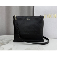 Perfect Dior Trianon Bucket Bag with Chain in Flat Macrocannage Lambskin Leather M0179 Black 2026
