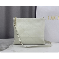 Best Luxury Dior Trianon Bucket Bag with Chain in Flat Macrocannage Lambskin Leather M0179 White 2026