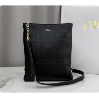 Affordable Price Dior Small Trianon Bucket Bag with Chain in Flat Macrocannage Lambskin Leather M0178 Black 2026