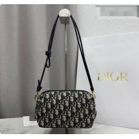 New Fashion Dior Bow Pouch Bag in Blue Dior Oblique Jacquard S3900 2026