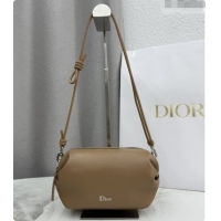Luxury Cheap Dior Bow Pouch Bag in Lambskin Leather S3900 Brown 2026