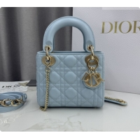 Best Quality Dior Classic Mini Lady Dior Bag in Cannage Lambskin M0505 Space Blue 2026