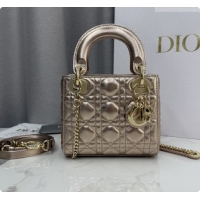 Grade Quality Dior Classic Mini Lady Dior Bag in Cannage Lambskin M0505 Gold 2026