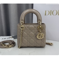 Sumptuous Dior Classic Mini Lady Dior Bag in Cannage Lambskin M0505 Blush Beige 2026
