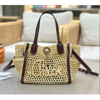 Top Quality Chloe Small Chloé Iconic Double Carry Bag in Raffia 0228 Beige 2026