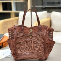 Grade Product Chloe Iconic Double Carry Bag in Raffia 0226 Brown 2026