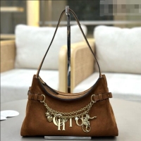 Buy Fashionable Chloe Suede Small Hobo Bag with Charm 8325 Brown 2026