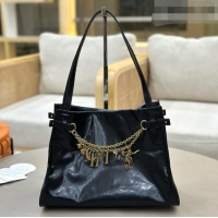 Buy Discount Chloe Shiny Leather Large Hobo Bag with Charm 8328 Black 2026
