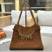 Best Quality Chloe Suede Large Hobo Bag with Charm 8328 Brown 2026