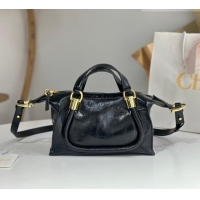 Classic Promotional Chloe Shiny Leather Paraty Bag W0324 Black 2026