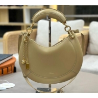 New Fashion Chloe Small Chloé Banana Zipped Hobo in Soft Leather 1302 Beige 2026