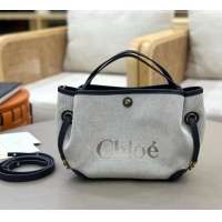 Inexpensive Chloe Small Chloé Clover Double Carry Bag in Canvas 2928 Black 2026