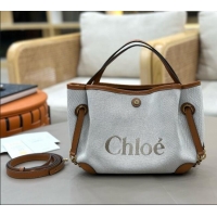 Shop Duplicate Chloe Small Chloé Clover Double Carry Bag in Canvas 2928 Brown 2026