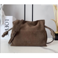 Cheapest Loewe Flamenco Mini Clutch in Grained Nubuck Leather 266355 Tundra 2026