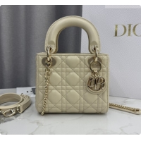 Grade Design Dior Classic Mini Lady Dior Bag in Cannage Lambskin M0505 Light Beige 2026