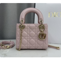 Best Luxury Dior Classic Mini Lady Dior Bag in Cannage Lambskin M0505 Soft Pink 2026