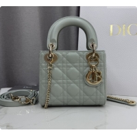 Reasonable Price Dior Classic Mini Lady Dior Bag in Cannage Lambskin M0505 Lily Green 2026