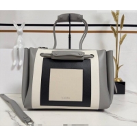 Big Discount Loewe Medium Madrid bag in supple calfskin leather 062451 Grey/White/Black 2026