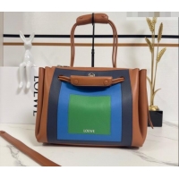 Shop Grade Loewe Medium Madrid bag in supple calfskin leather 062451 Caramel/Bright Green 2026