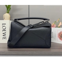 Discount Design Loewe Large Puzzle Edge bag in soft grained calfskin 052446 Black 2026