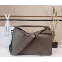 Luxury Cheap Loewe Large Puzzle Edge bag in soft grained calfskin 052446 Tundra 2026