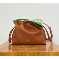 Popular Style Loewe Medium Layered Flamenco Clutch in Nappa Calfskin 81033 Brown 2026