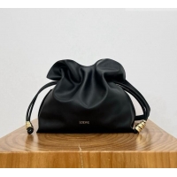 Best Discount Loewe Medium Coil Flamenco Clutch in Nappa Calfskin 81047 Black 2026 Top