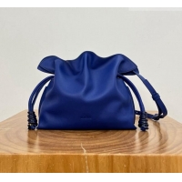 Modern Classic Loewe Mini Coil Flamenco Clutch in Nappa Calfskin 81048 Blue 2026 Top