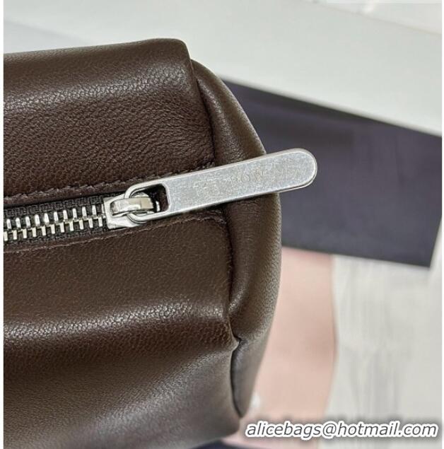 Grade Design The Row Squared Compact Clutch Bag in Nappa Leather 8858 Brown 2026