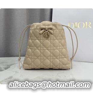 Good Product Dior Adiorable Mini Bucket Bag in Cannage Lambskin S2611 Beige 2026
