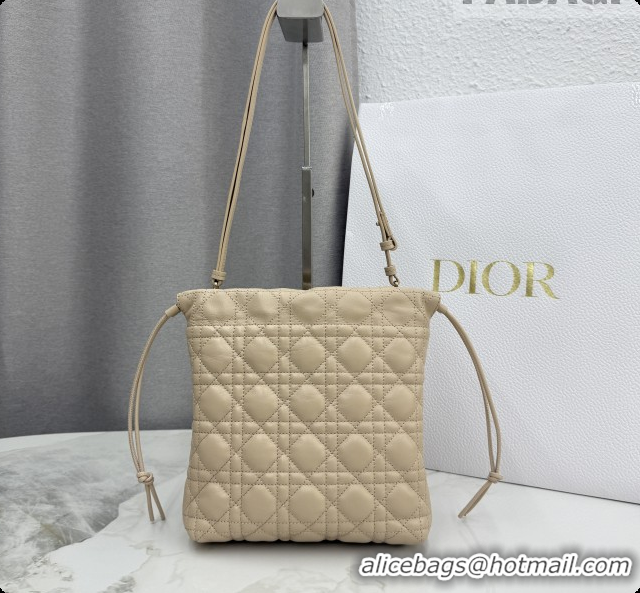 Good Product Dior Adiorable Mini Bucket Bag in Cannage Lambskin S2611 Beige 2026