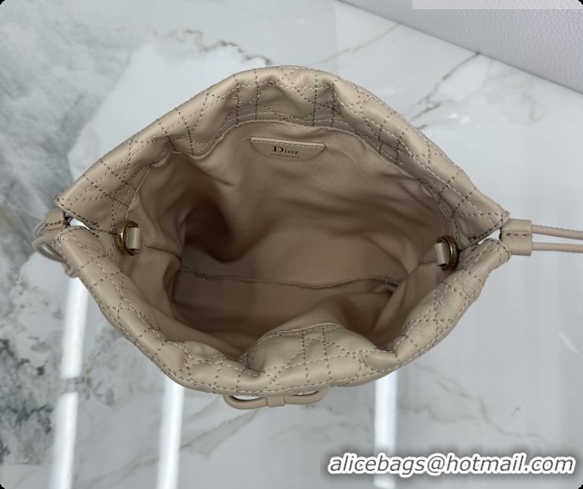 Good Product Dior Adiorable Mini Bucket Bag in Cannage Lambskin S2611 Beige 2026