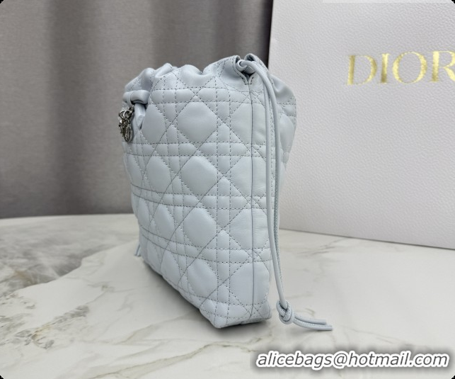 Low Price Dior Adiorable Mini Bucket Bag in Cannage Lambskin S2611 Ice Blue 2026