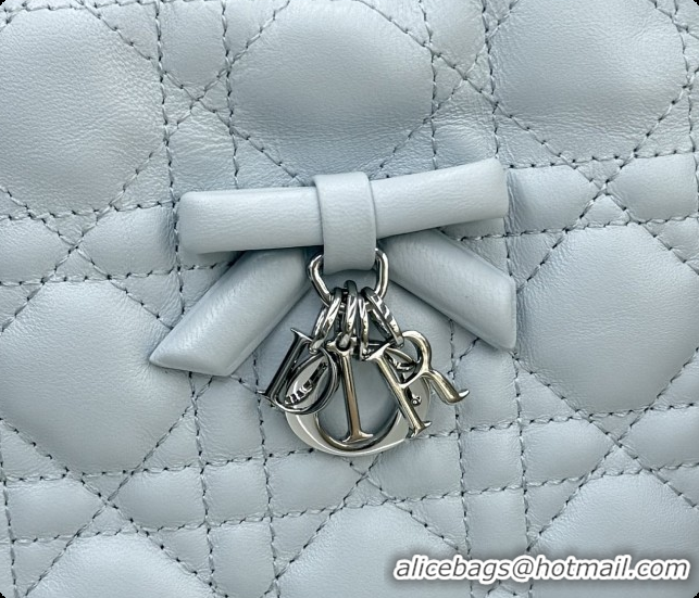 Low Price Dior Adiorable Mini Bucket Bag in Cannage Lambskin S2611 Ice Blue 2026