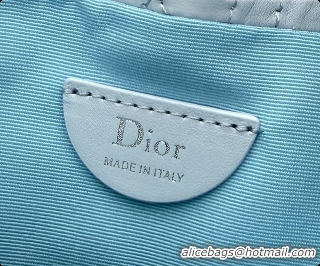 Low Price Dior Adiorable Mini Bucket Bag in Cannage Lambskin S2611 Ice Blue 2026