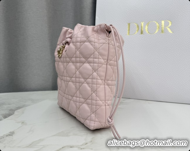 Best Luxury Dior Adiorable Mini Bucket Bag in Cannage Lambskin S2611 Soupir Pink 2026