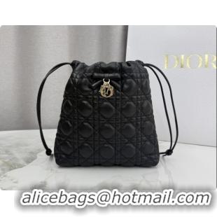 Grade Design Dior Adiorable Mini Bucket Bag in Cannage Lambskin S2611 Black 2026