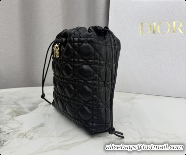 Grade Design Dior Adiorable Mini Bucket Bag in Cannage Lambskin S2611 Black 2026
