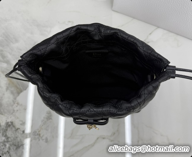 Grade Design Dior Adiorable Mini Bucket Bag in Cannage Lambskin S2611 Black 2026