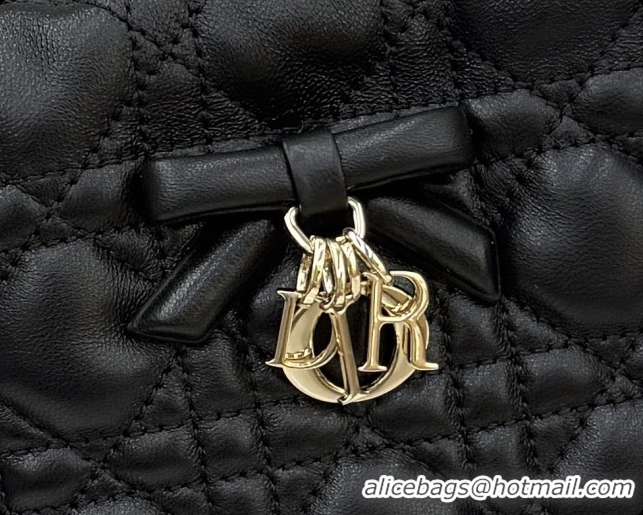 Grade Design Dior Adiorable Mini Bucket Bag in Cannage Lambskin S2611 Black 2026
