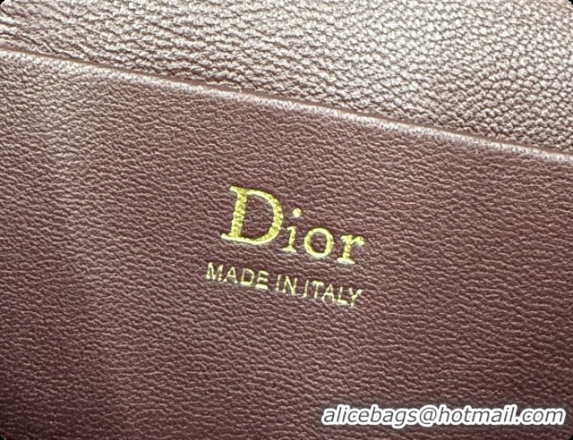 Affordable Price Dior Mini Vanity Bag in Cannage Lambskin S2603 Dark Burgundy 2026