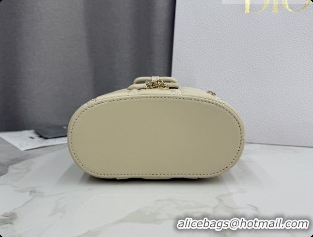 Good Quality Dior Mini Vanity Bag in Cannage Lambskin S2603 Beige 2026