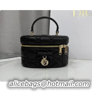 Super Quality Dior Mini Vanity Bag in Cannage Lambskin S2603 Black 2026