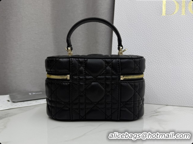 Super Quality Dior Mini Vanity Bag in Cannage Lambskin S2603 Black 2026