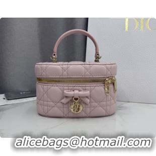 Unique Style Dior Mini Vanity Bag in Cannage Lambskin S2603 Rose Soupir Pink 2026